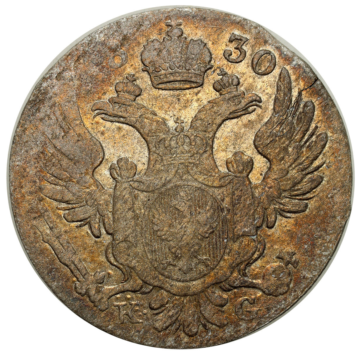 Polska XIX w./Rosja. Mikołaj I. 10 groszy 1830 KG, Warszawa